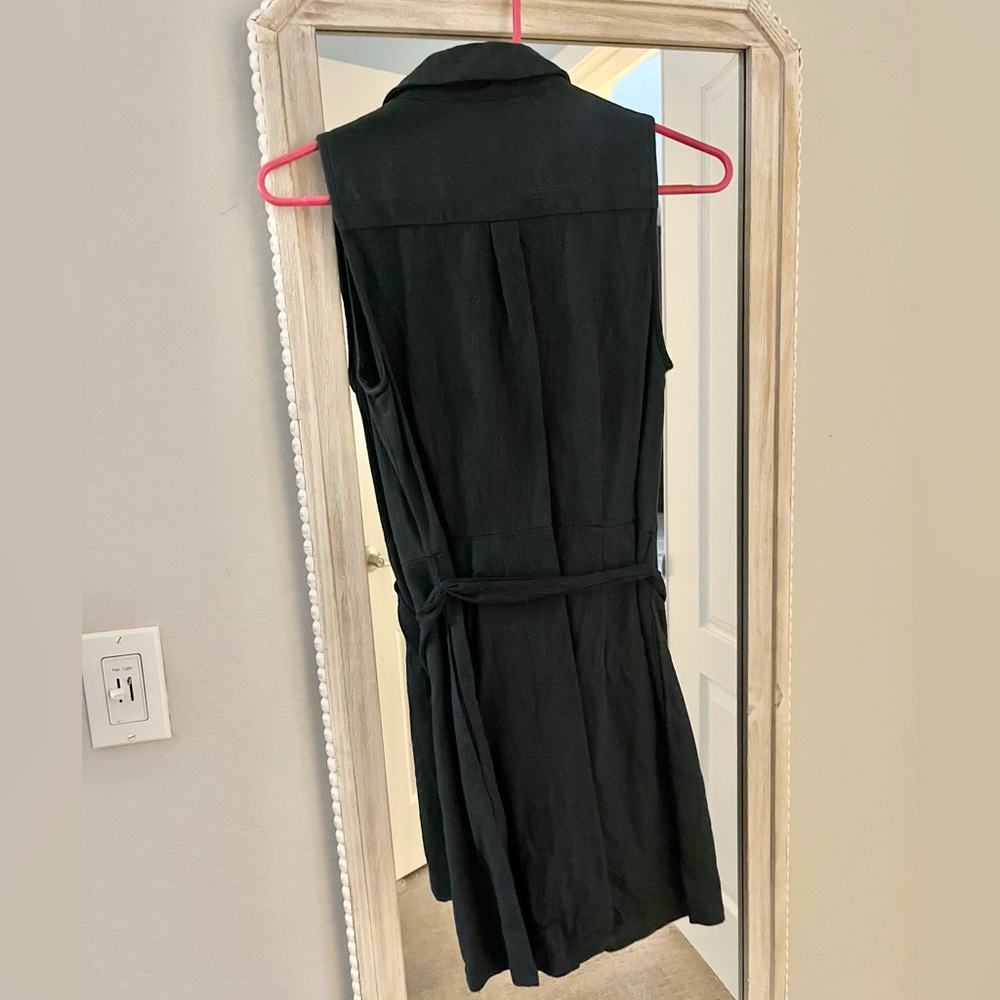 Navy Collared Button Up Dress - Picture 3 of 3